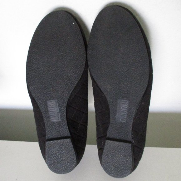 Munro American Womens Black Suede Diamond Stitch Casual Loafer - Size 5.5WW - Picture 9 of 9